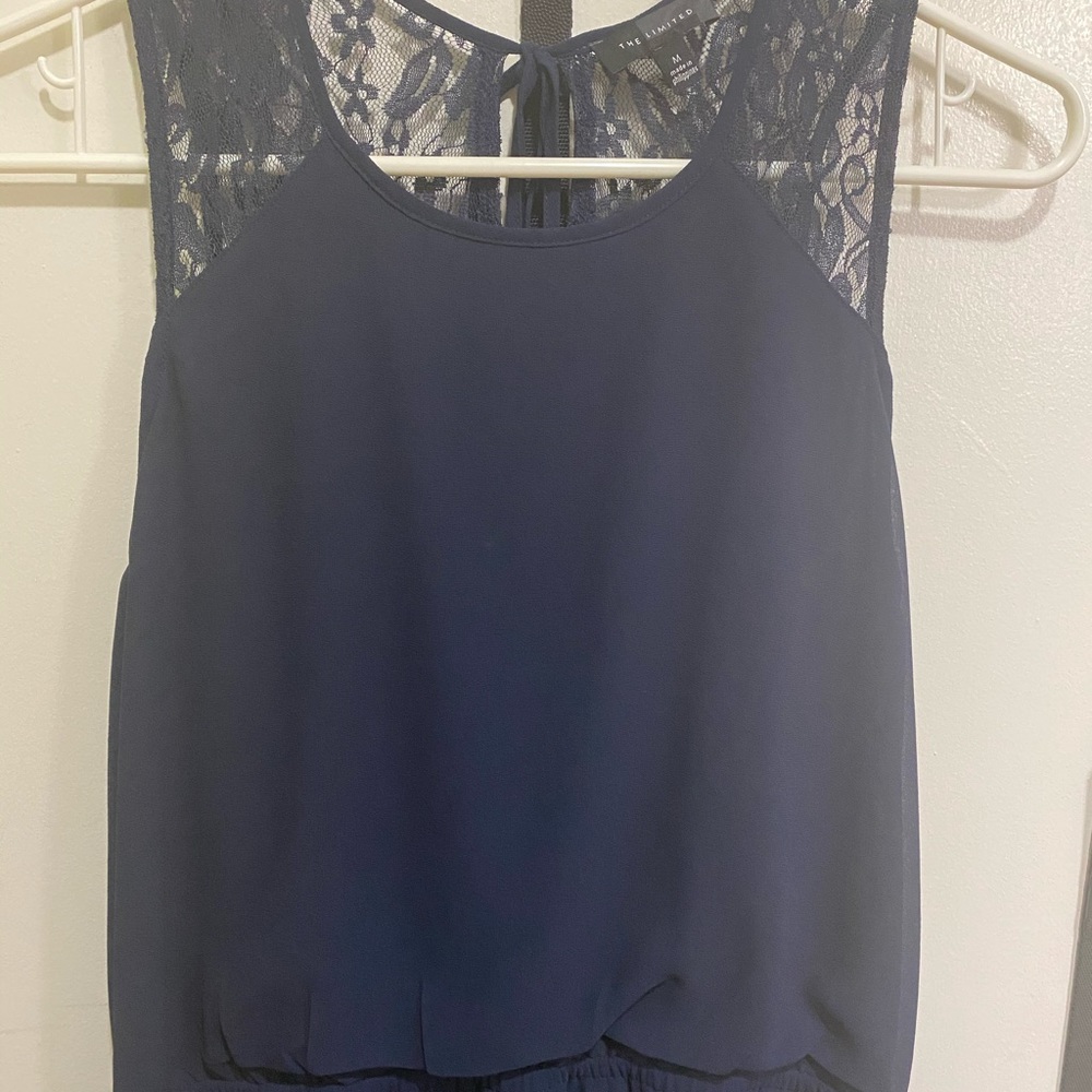Long navy blue dress